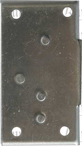 Mini-Schloss, Eisen blank, mit Schlüssel, Dorn 10mm links. Ideal für Vitrinen und kleine Türen Bild 2